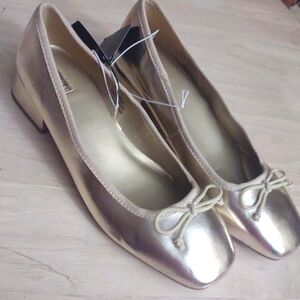 Y2k Gold Mary Jane Ballet Style Shoes Forever 21 ESL EGL Jirai Kei Kawaii